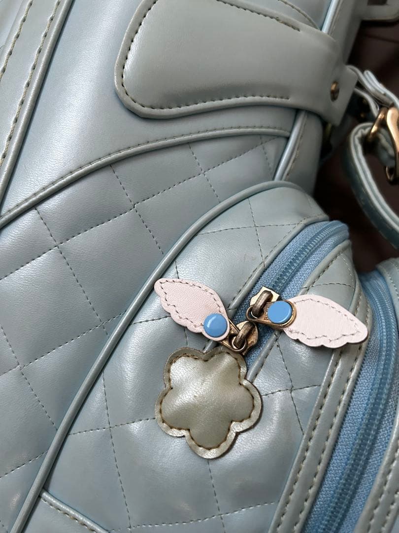 超レア希少 キティちゃん 水色 キルティングキャディバッグ