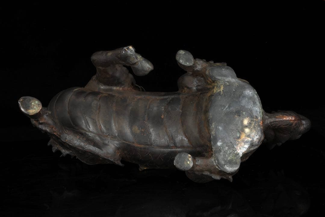 中国古玩 古銅製 麒麟香炉 細密彫刻 霊獣 瑞獣 香道具 唐物 古美術 骨董品