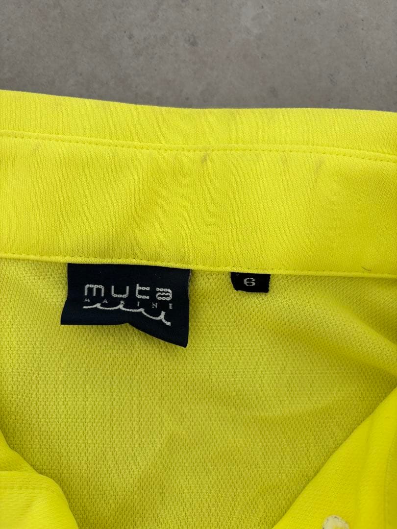 MUTA MARINE ポロシャツ L イエロー/ネイビー