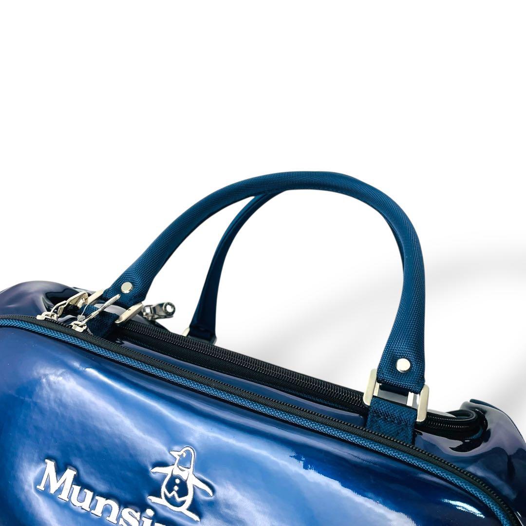 新品同様 Munsingwear ボストンバッグ エナメル 2way ゴルフ