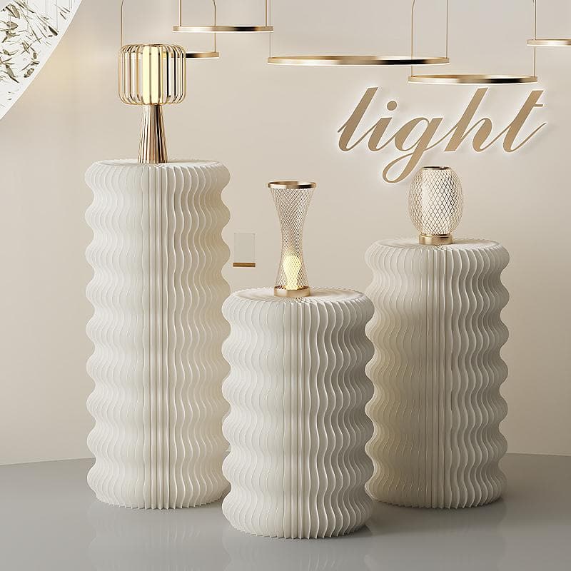 ディスプレイスタンド高さ58㎝直径30cm展示台 陳列台組立不要 展示会イベント