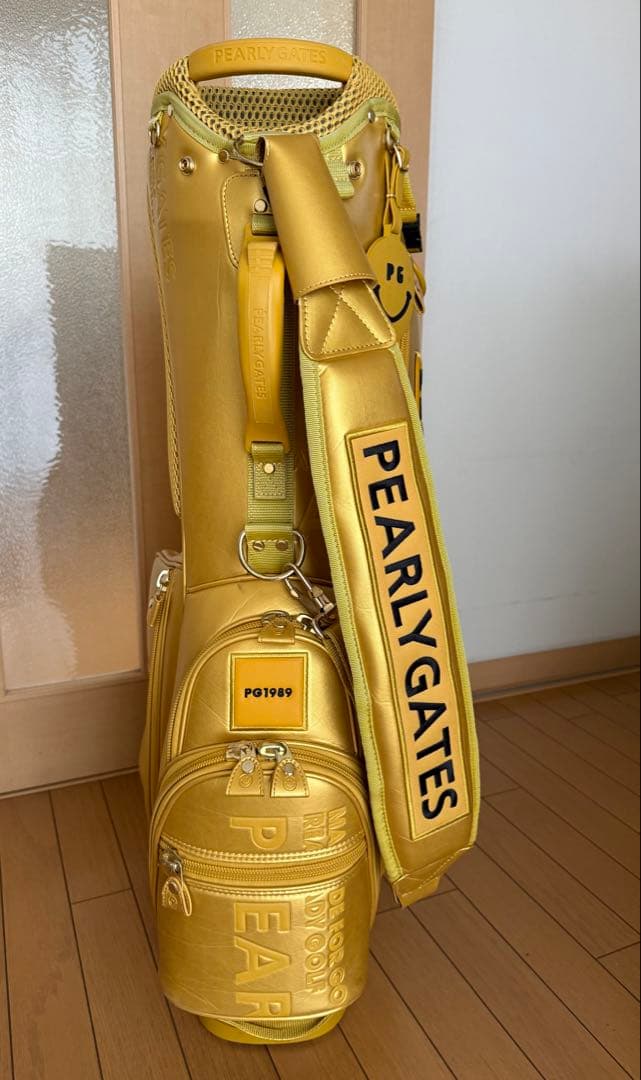 PEARLY GATES ゴールドキャディバッグ