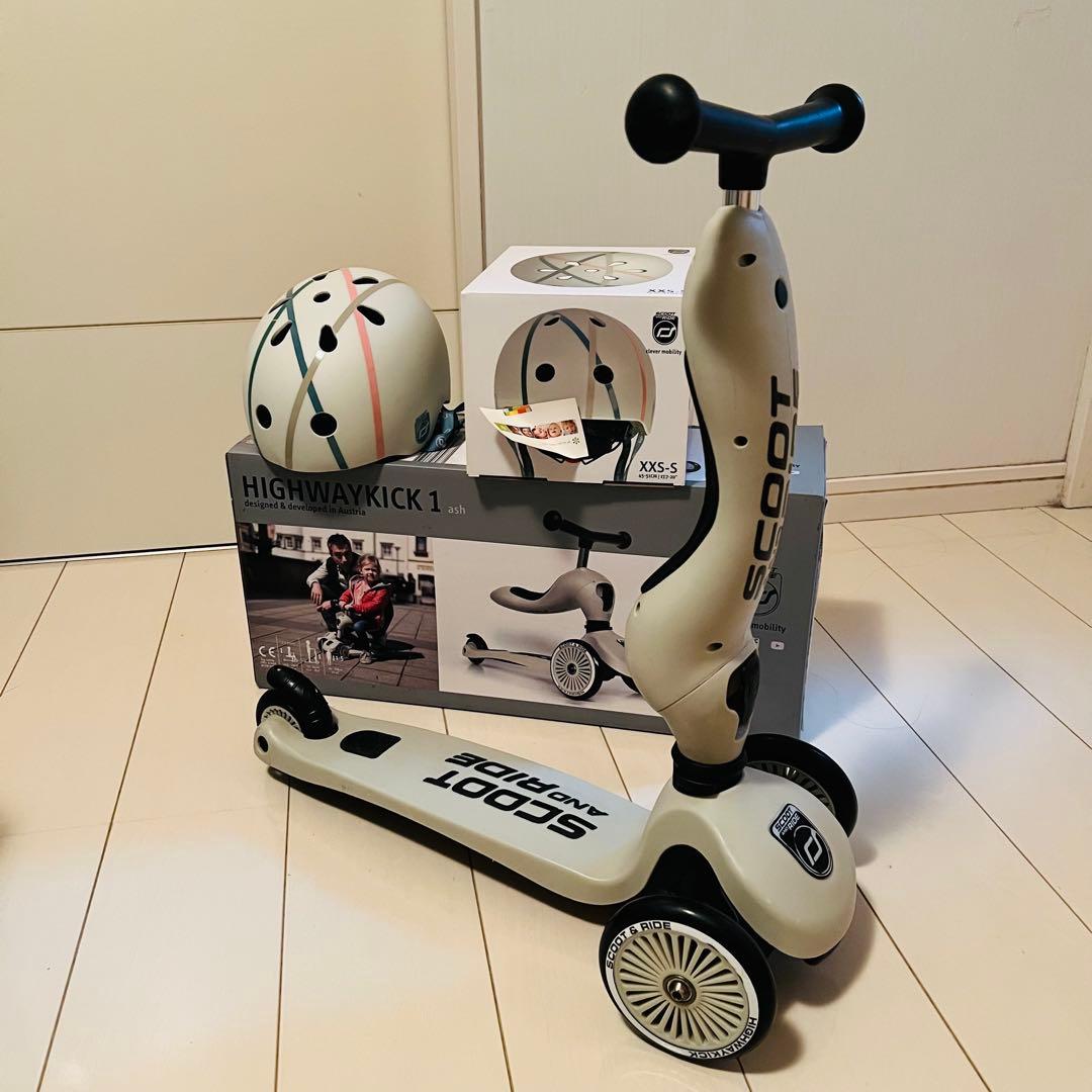美品！室内のみで使用！SCOOT AND RIDE スケーター　ヘルメットセット
