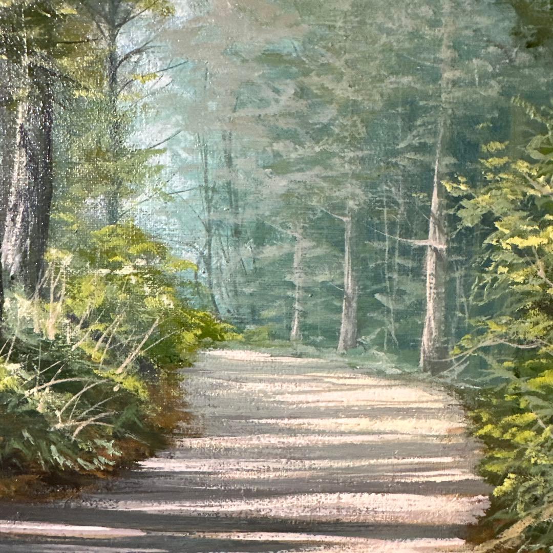 価値あり真筆　大友修一　絵画　油彩　風景画　東海道の朝日　美術品　インテリア