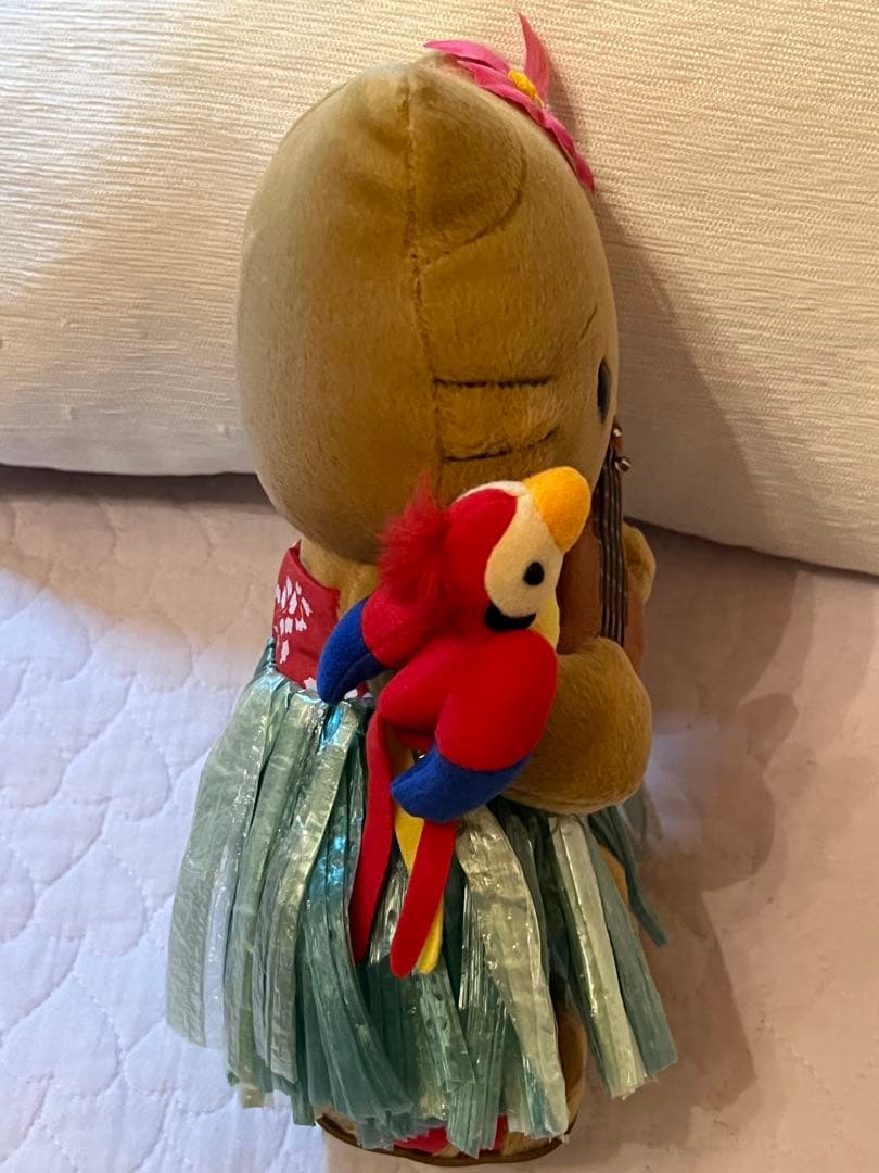 【激レア・新品未使用】日焼けキティ ハワイ　オウム　フラダンスぬいぐるみ