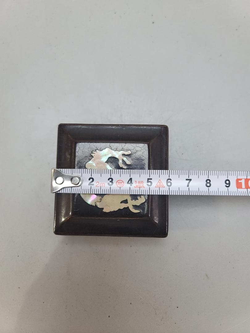 中国美術 唐物 螺鈿龍紋 香合 DT513