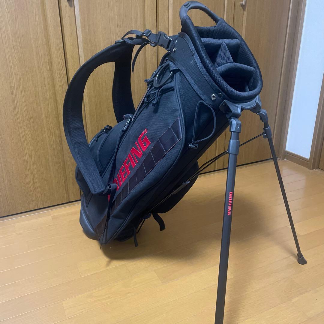 BRIEFING キャディバッグ ブラック/レッド