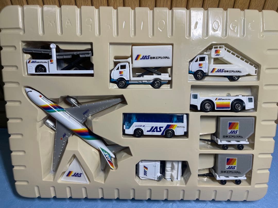 ぽんちゃん　JASレインボーセブン777 ちびっ子空港セット　ダイキャスト