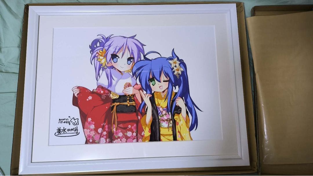 らき☆すた 20周年 POPUP☆STAR 美水かがみ先生直筆サイン入り複製原画