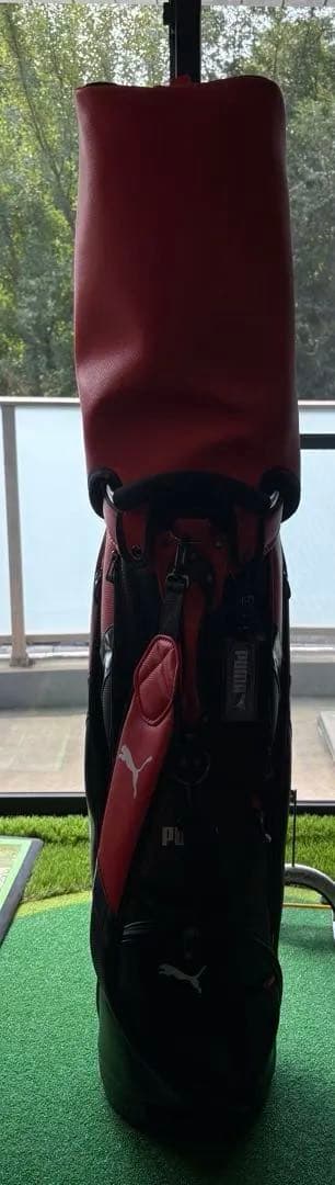 PUMA キャディバッグ 赤　黒 フード付き