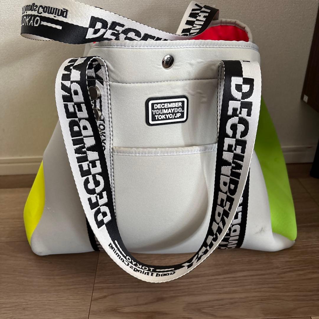 【ディセンバーメイ】ネオプレーントートバッグ ロッカーバッグ 大容量 ネオン