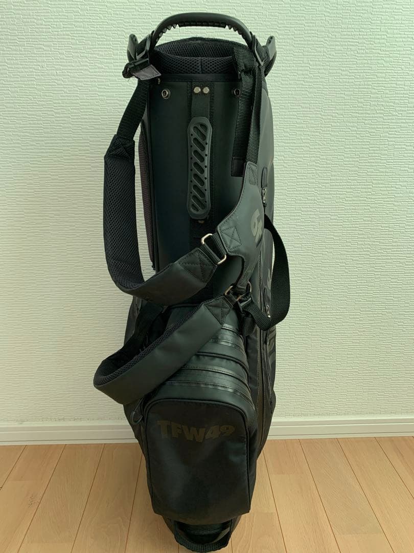 TFW49 キャディバッグ 黒×黒　スタンド付き