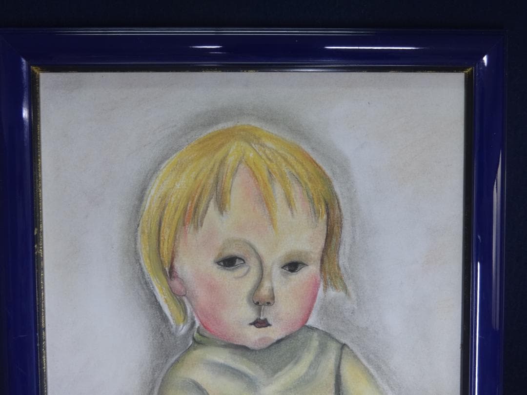 藤田嗣治 少年 1918年頃 ・肉筆水彩画・洋画・レオナールフジタ・紙本著色