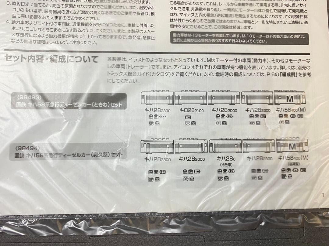 TOMIX トミックス　98494　国鉄キハ58系急行ディーゼルカー(奥久慈)