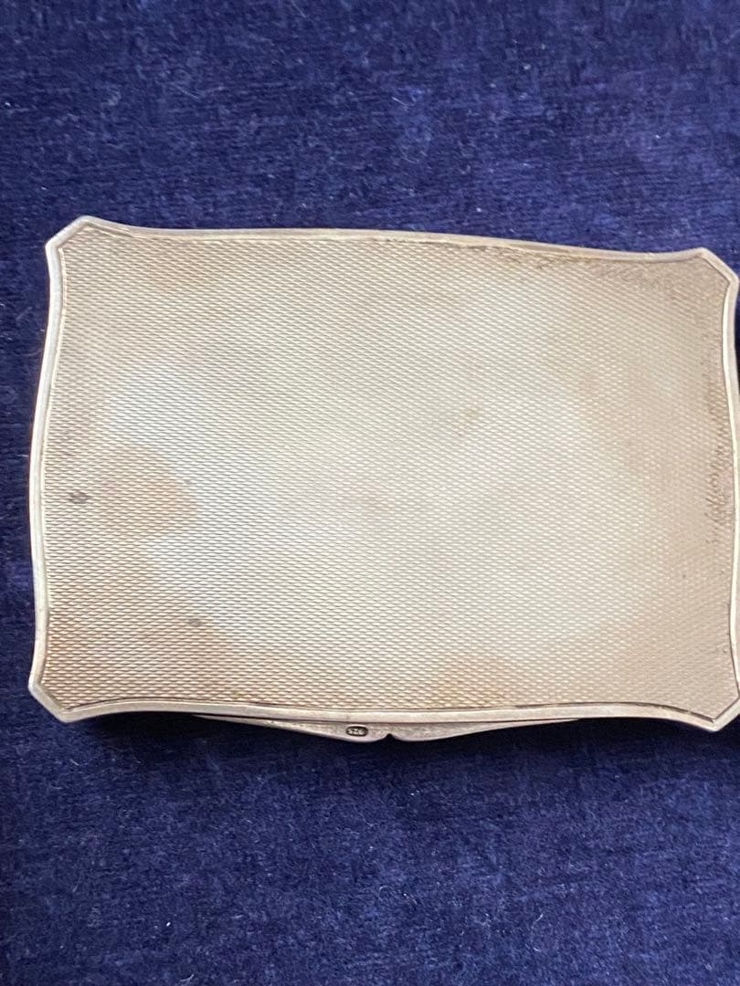 アンティーク　シガレットケース　ブルーエナメル