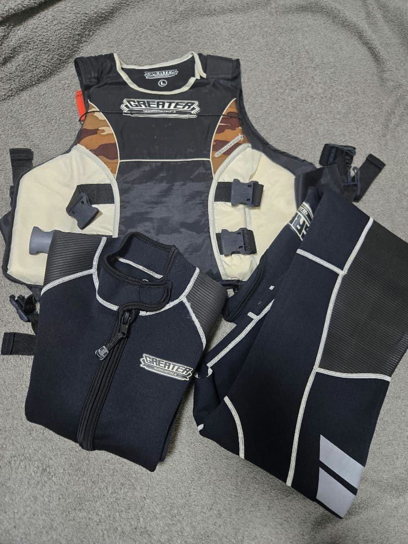 GREATER ライフジャケット セット ウエットスーツ シュノーケリング