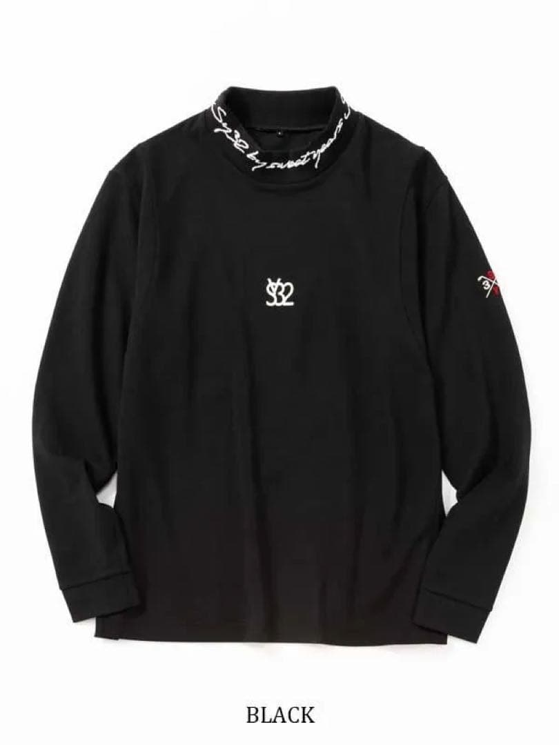 MODAL STRETCH MILANO MOCK NECK ブラック　Lサイズ