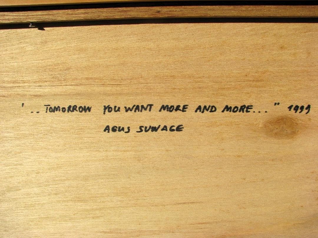 本日限り特価！インドネシア現代美術の代表格,アグス・スワゲ,水彩,超堀出物