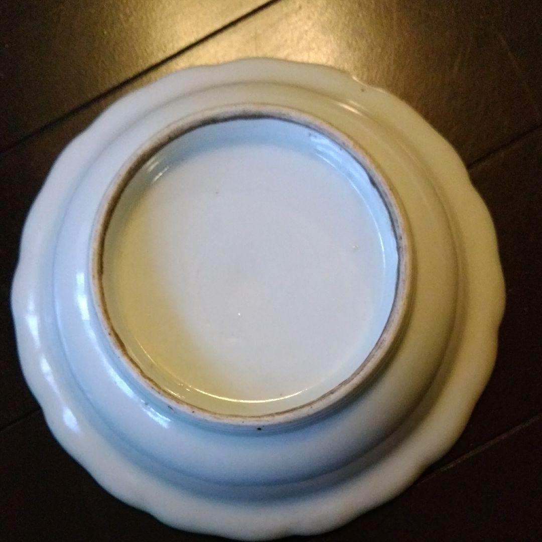 瑠璃薬鷺三羽図深皿