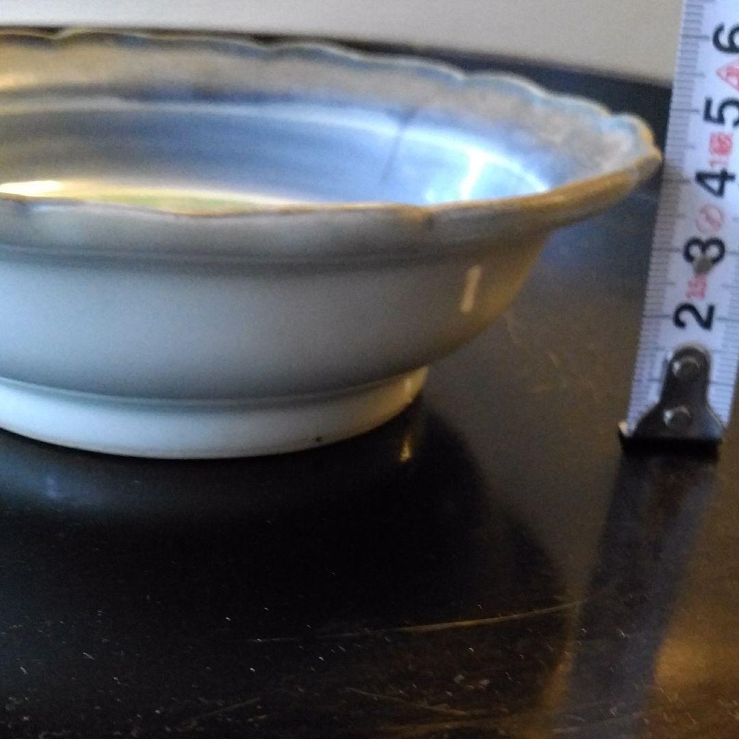 瑠璃薬鷺三羽図深皿