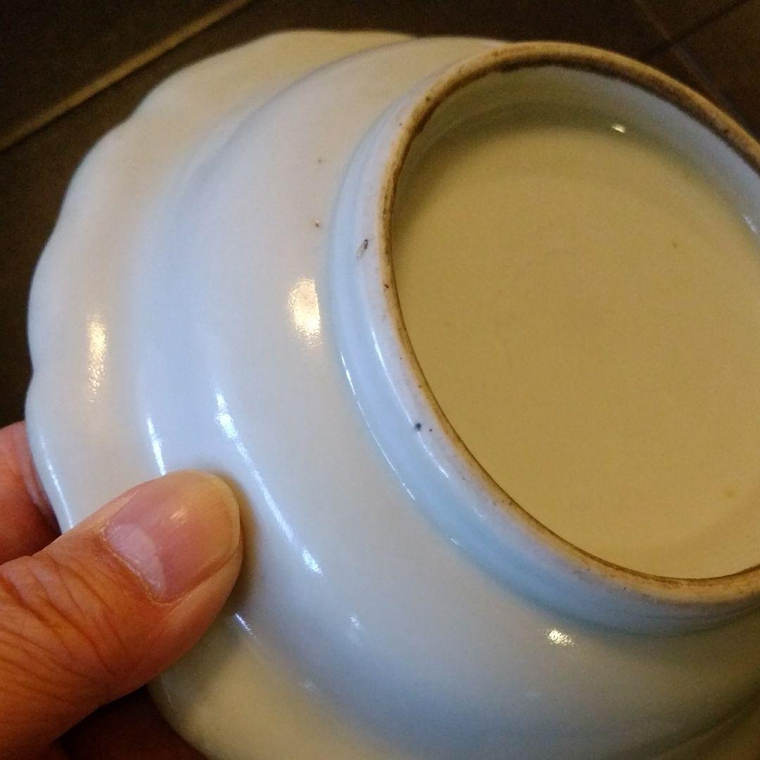 瑠璃薬鷺三羽図深皿