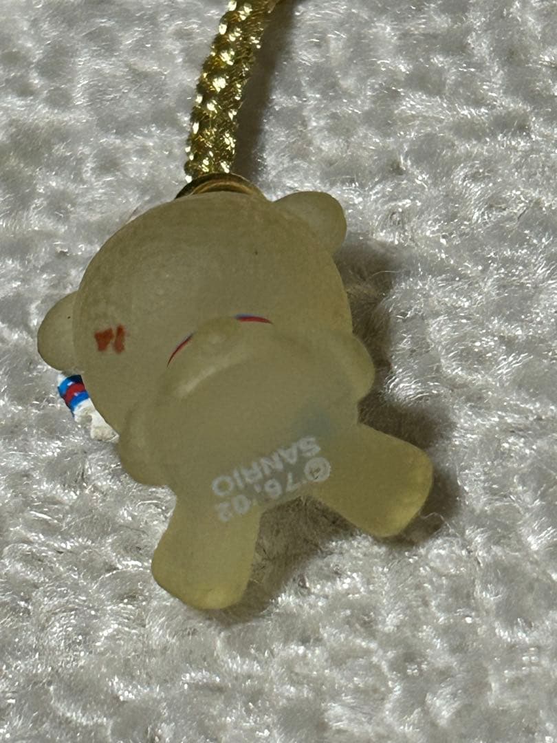 ハローキティ マリンベアー クリア ストラップ 根付け 2002 サンリオ