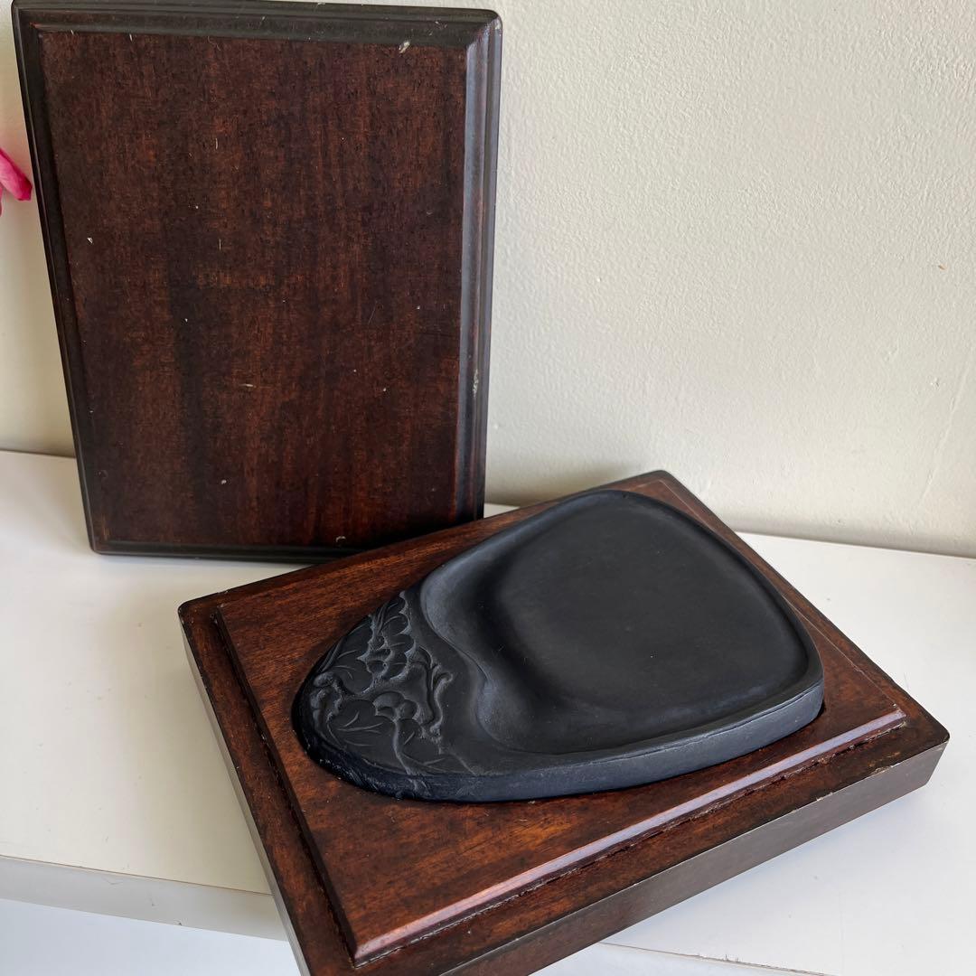 中国　硯　箱付き