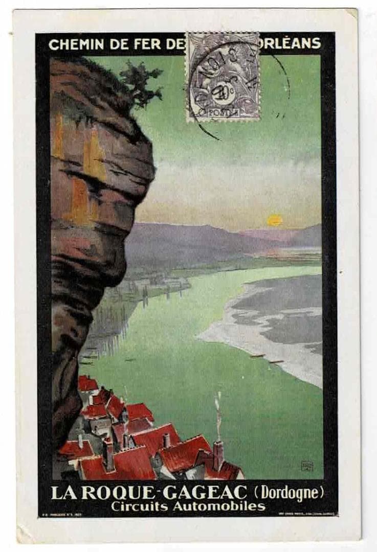 4枚アンティーク ポスターポストカード レール 鉄道 フランス イタリア はがき