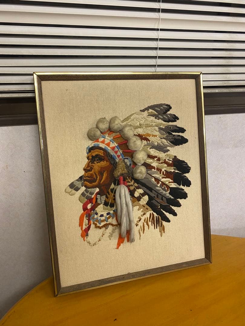 アメリカ製　ビンテージ雑貨　ハンドメイド　ネイティブアメリカン