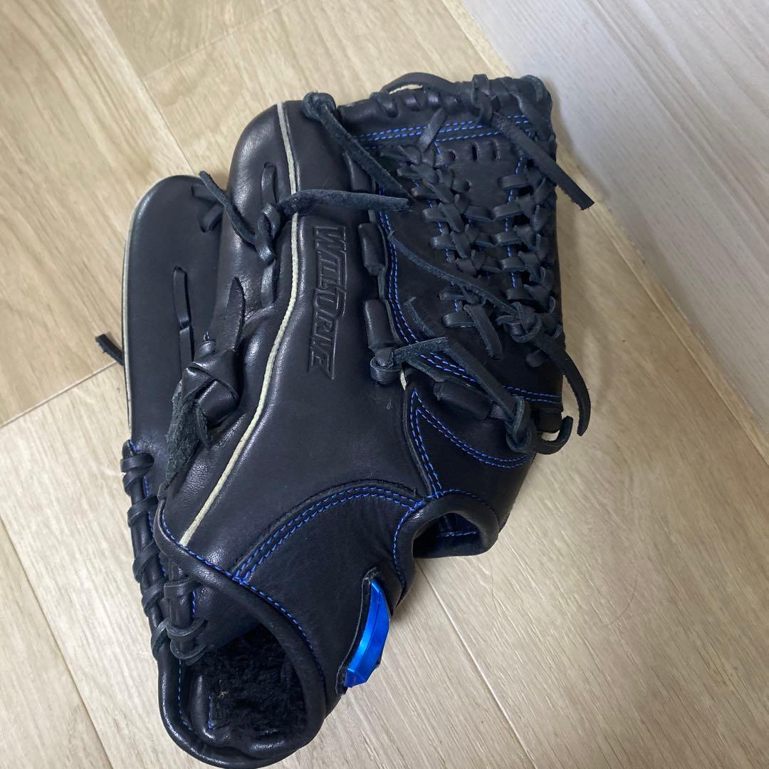 MIZUNO 軟式グローブ ブラック/ブルー