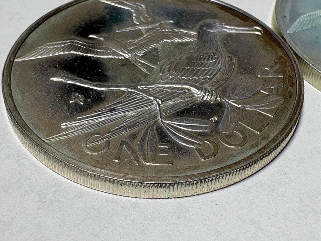 【銀貨保証】ヴァージン諸島 プルーフ貨幣セット 1ドル銀貨　2枚まとめて