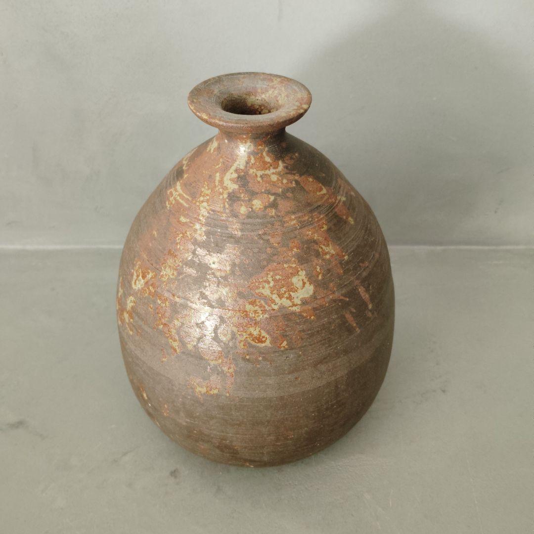 古備前 窯変 徳利 共箱 共布付 花瓶 花入