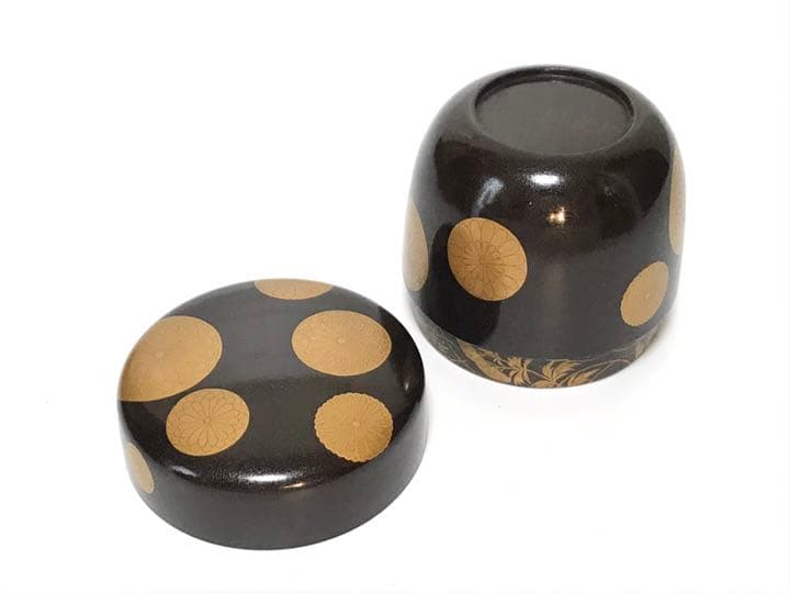 骨董　菊　秋草図　蒔絵　高台寺蒔絵　棗　江戸時代初期