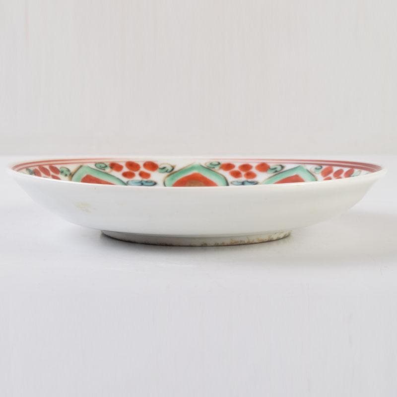 中国　赤絵　花鳥神獣文　小皿　四客　C　9087