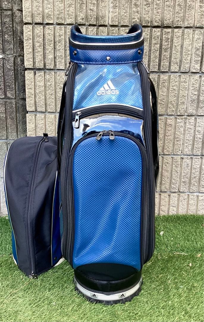 戦*ン様 adidas アディダス市松模様キャディバッグ