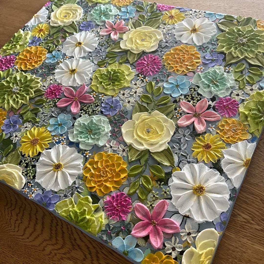 絵画 テクスチャーアート フラワー 花 ボタニカル アート 花図鑑