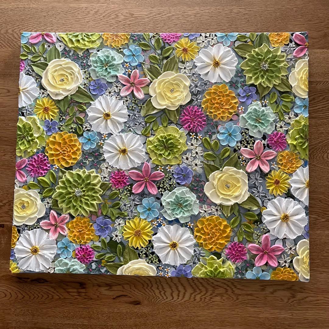 絵画 テクスチャーアート フラワー 花 ボタニカル アート 花図鑑