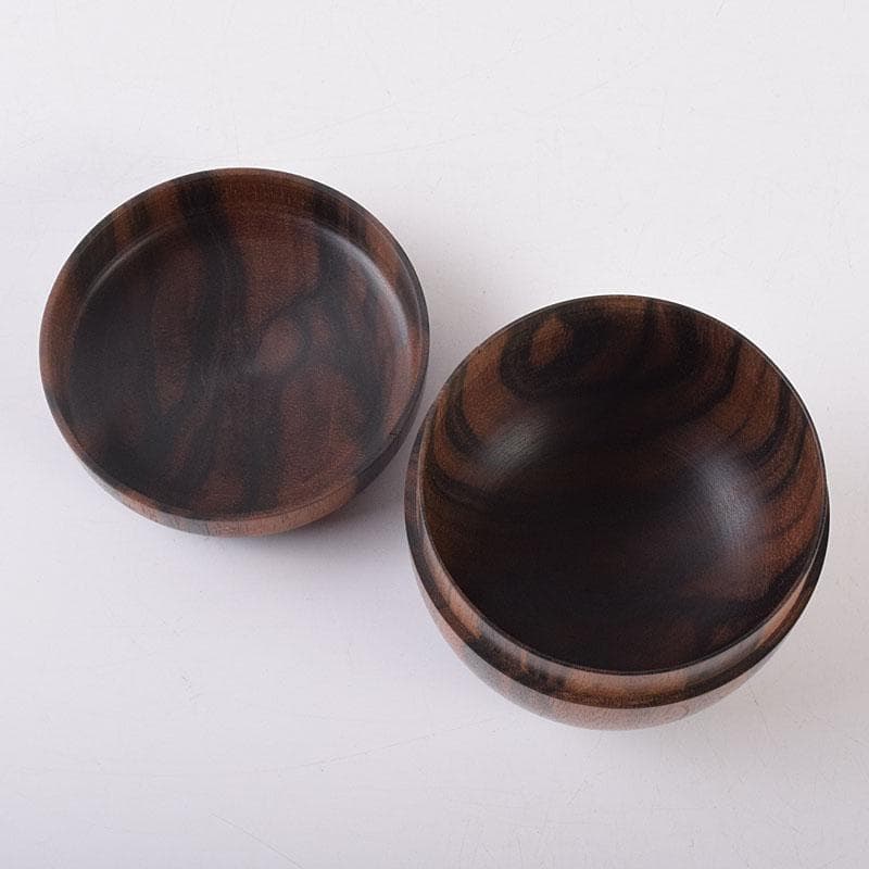 茶道具　天然木　黒柿製　無垢彫　綺麗な木目の棗　V　R8964