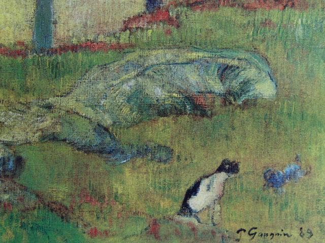 ポール・ゴーギャン、乾草、希少な画集より、高級新品額・額装付、状態良好