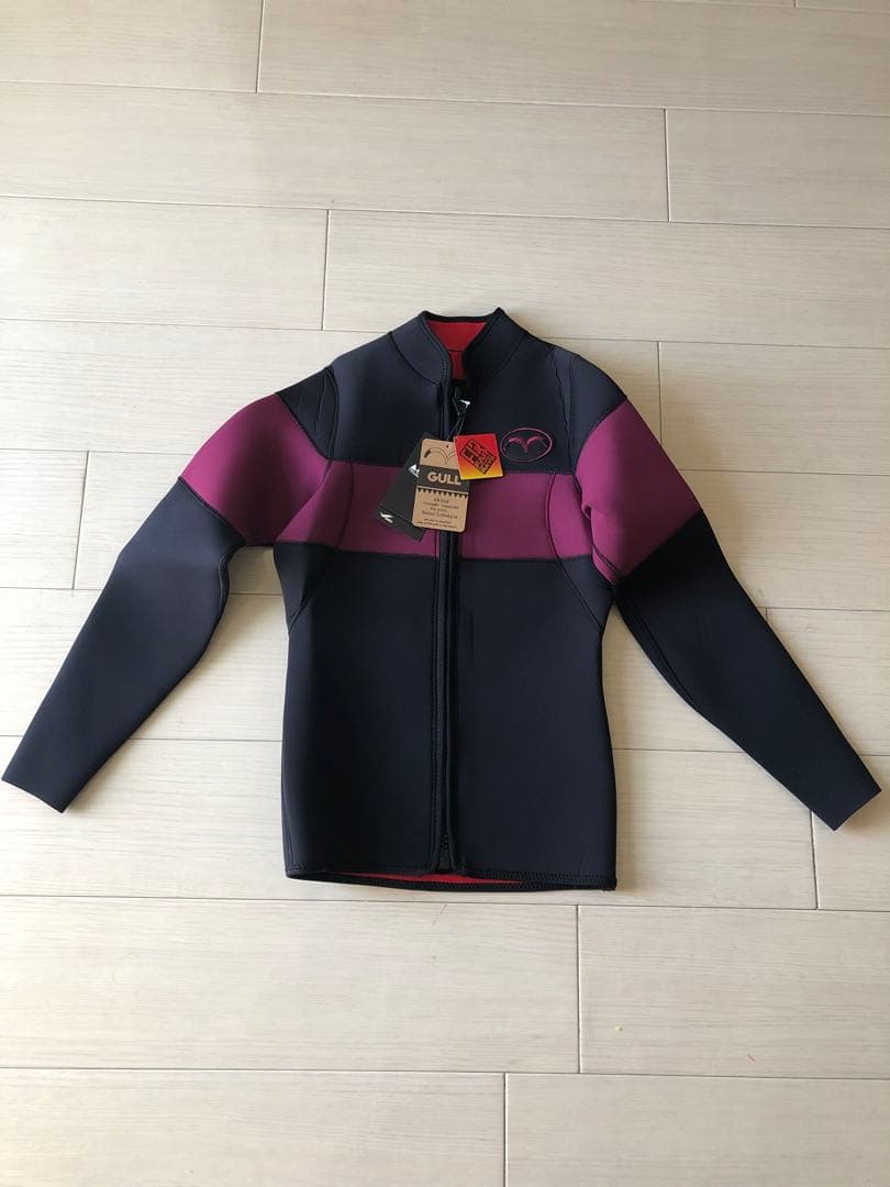 GULL 4mm SKIN JACKETタッパー ブラック/ボルドーLサイズ