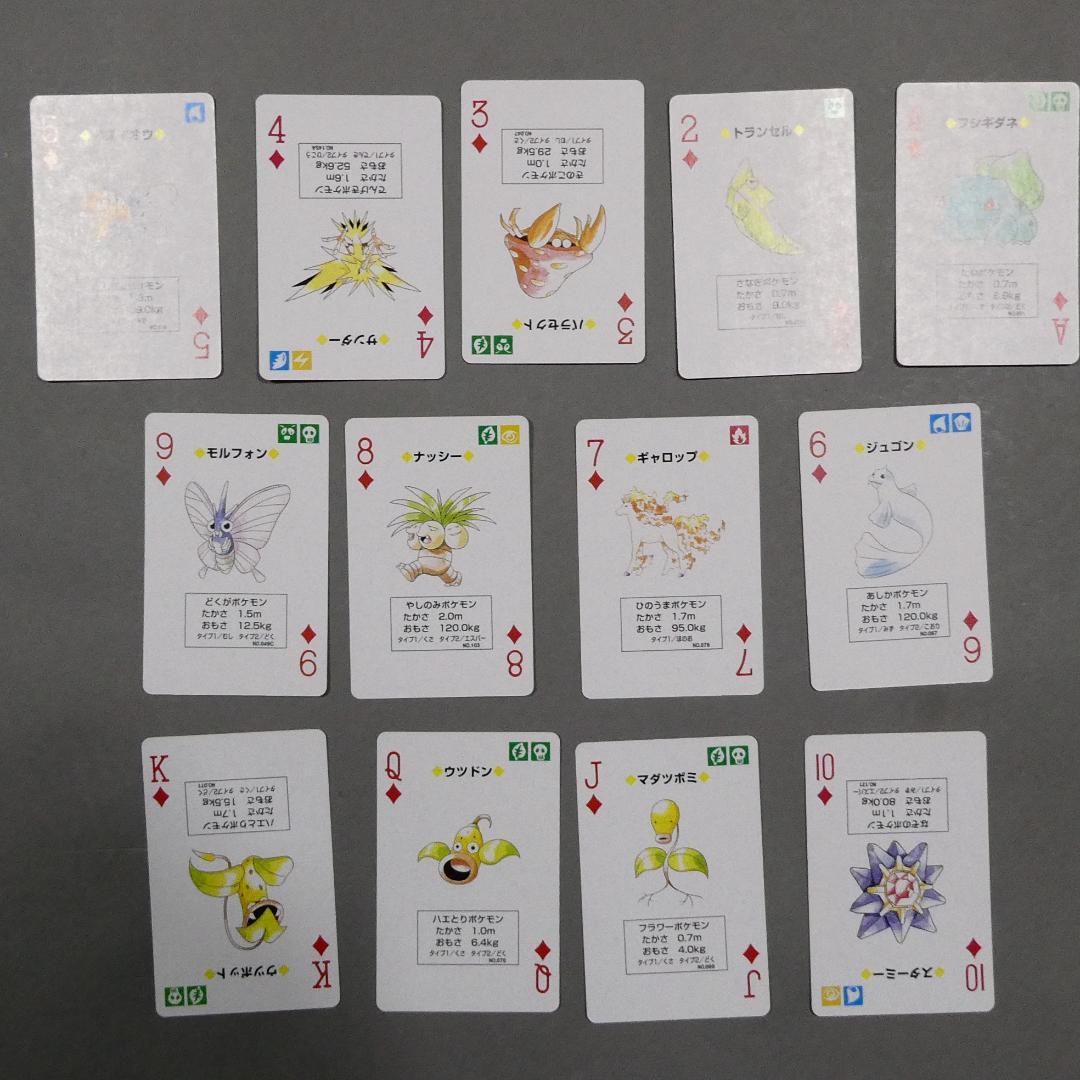 ポケットモンスター トランプ（青）初代◆54枚揃＋遊び方説明書 ポケモン名簿付き