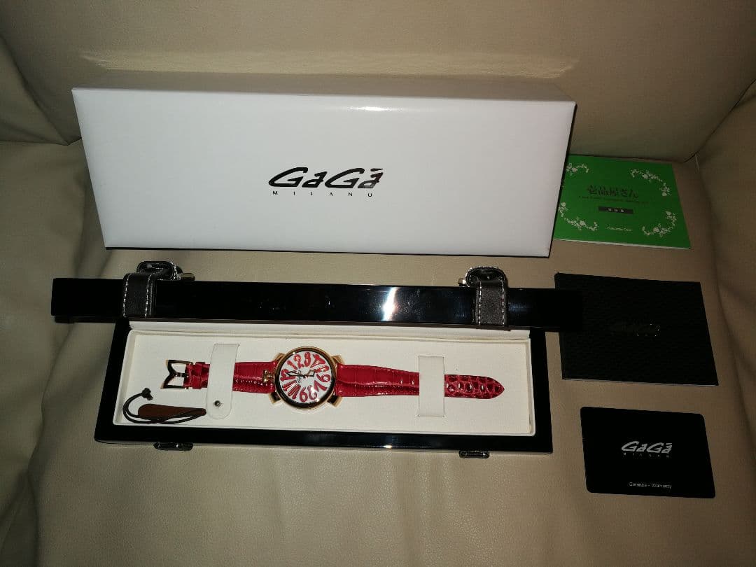 正規品　ガガミラノ GaGa MILANO　マヌアーレ40MM　ゴールド×レッド
