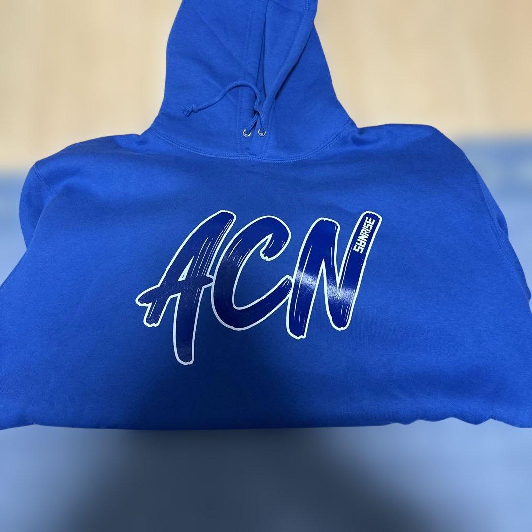 ACN×SANRISE パーカー 青　XL
