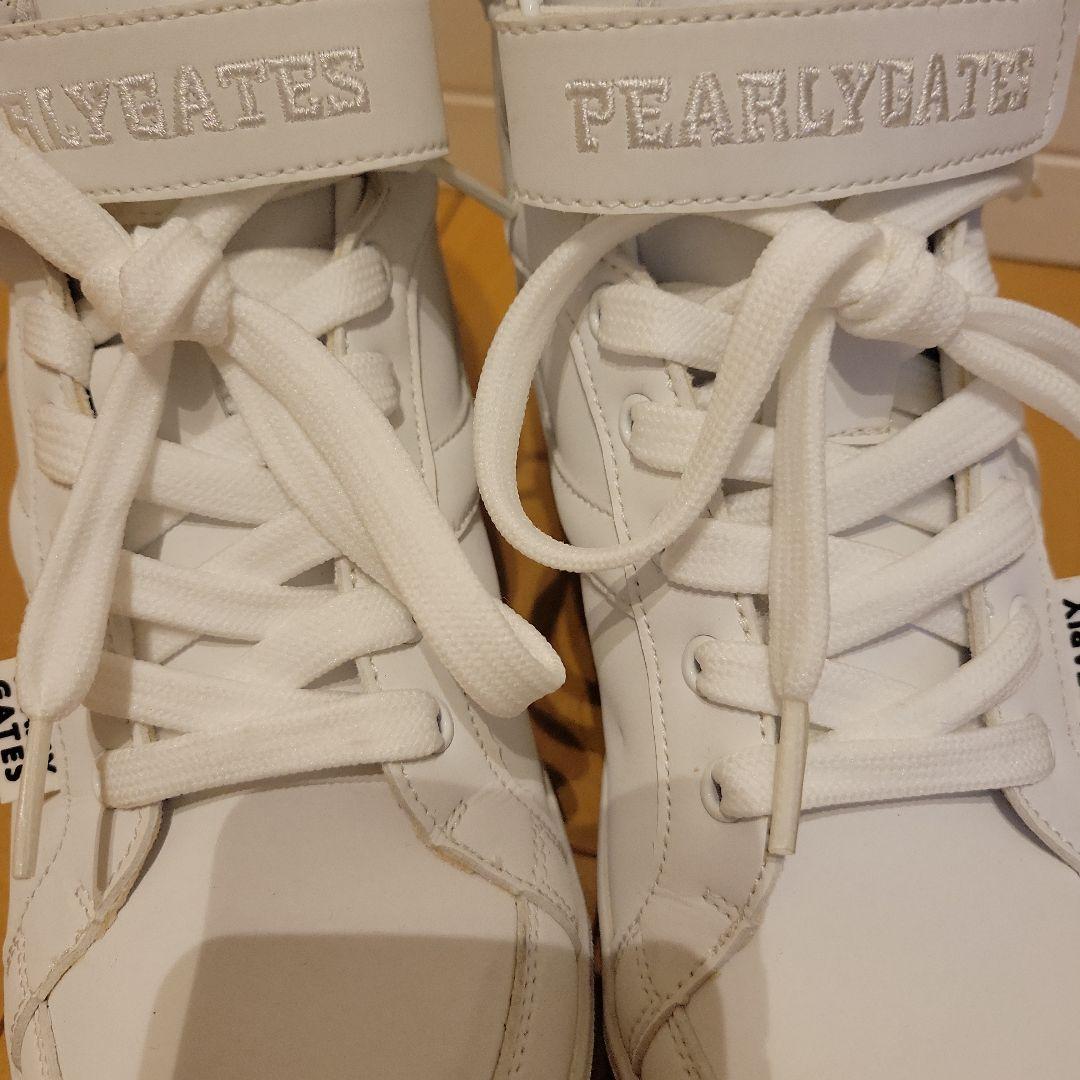 PEARLY GATES ホワイト ハイカットスニーカー