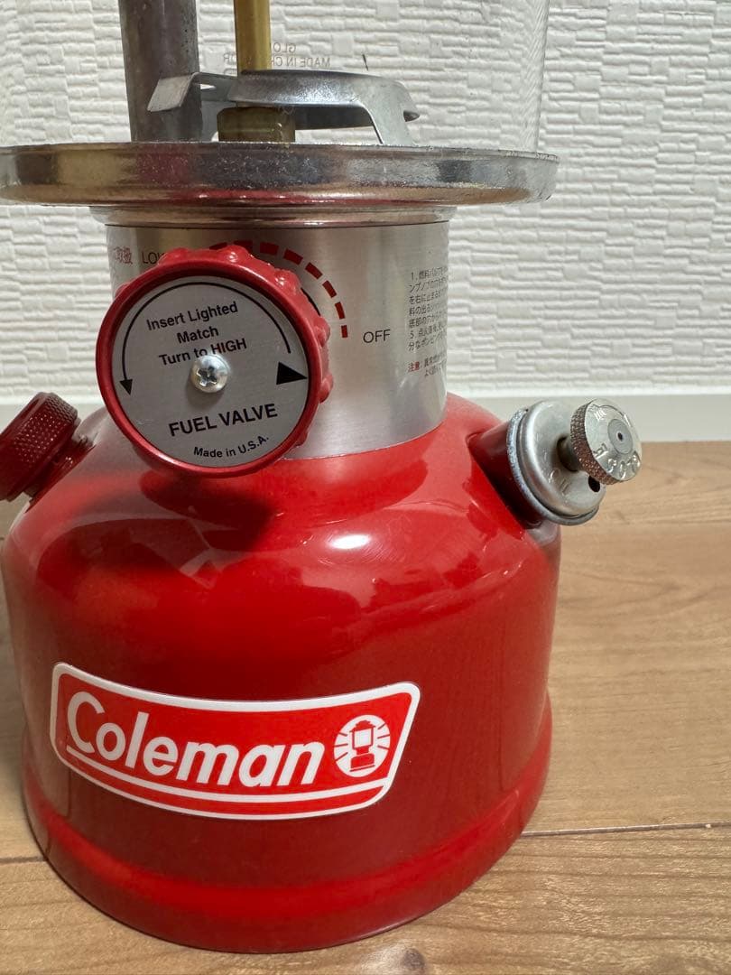 Coleman 286A ランタン レッド ケース付き