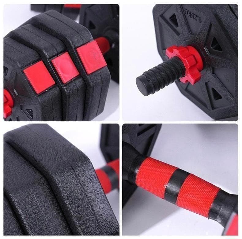 【角型プレート】合計50kgバーベルにもなるダンベル 25kg×2個セット A5