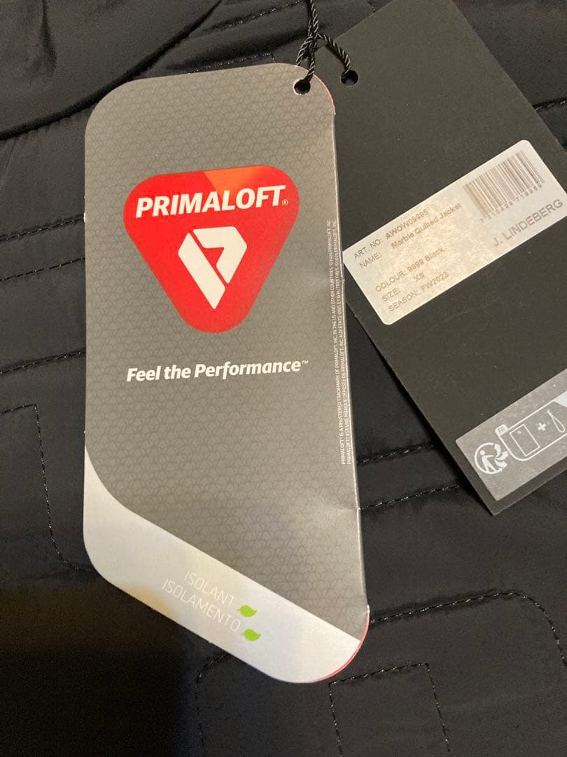 新品未使用 j.lindeberg ブラックキルティングジャケット