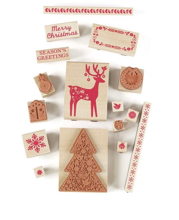 【Martha Stewart】マーサ クリスマスウッドスタンプ 2点セット