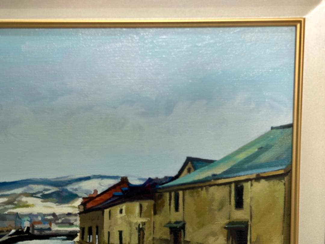 y*o様 #松田小夜子「早春の運河」油彩画　額装 直筆サイン