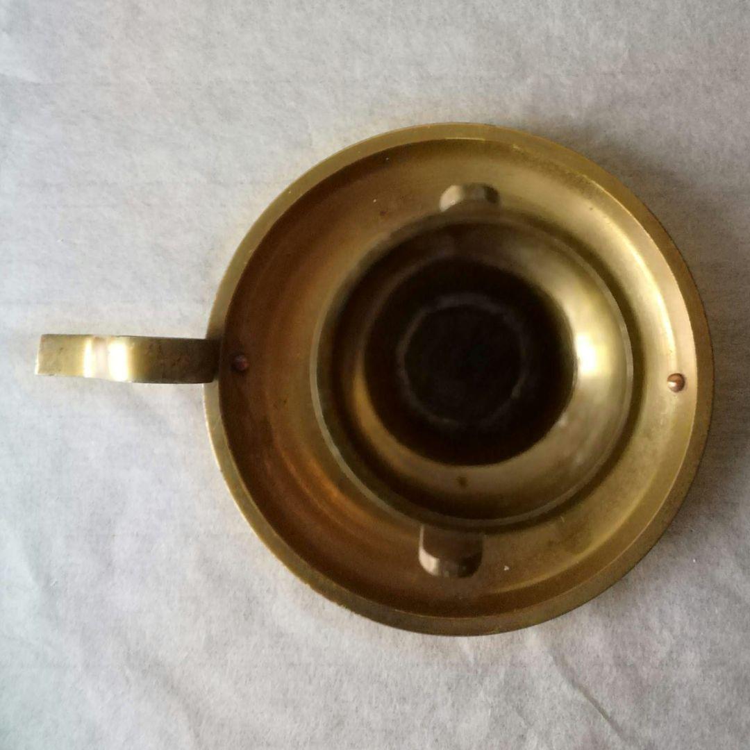 アンティーク　自在燭台持ち手付　真鍮製　フランス　船舶用　ロウソク立て　燭台